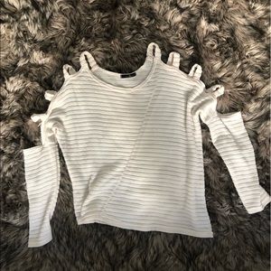 Cut out shoulder sweater